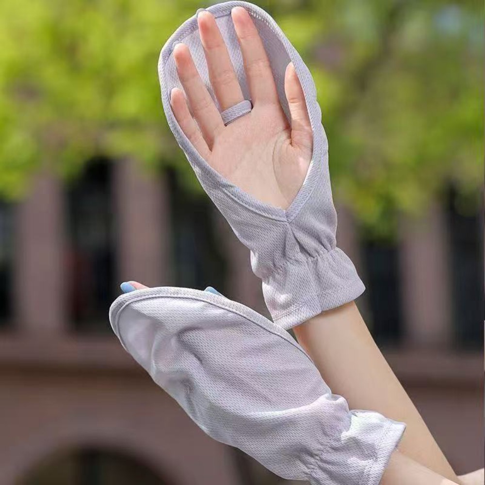 Cycling Glove - Manicotti Protettivi Anti-UV con Polsino Regolabile,