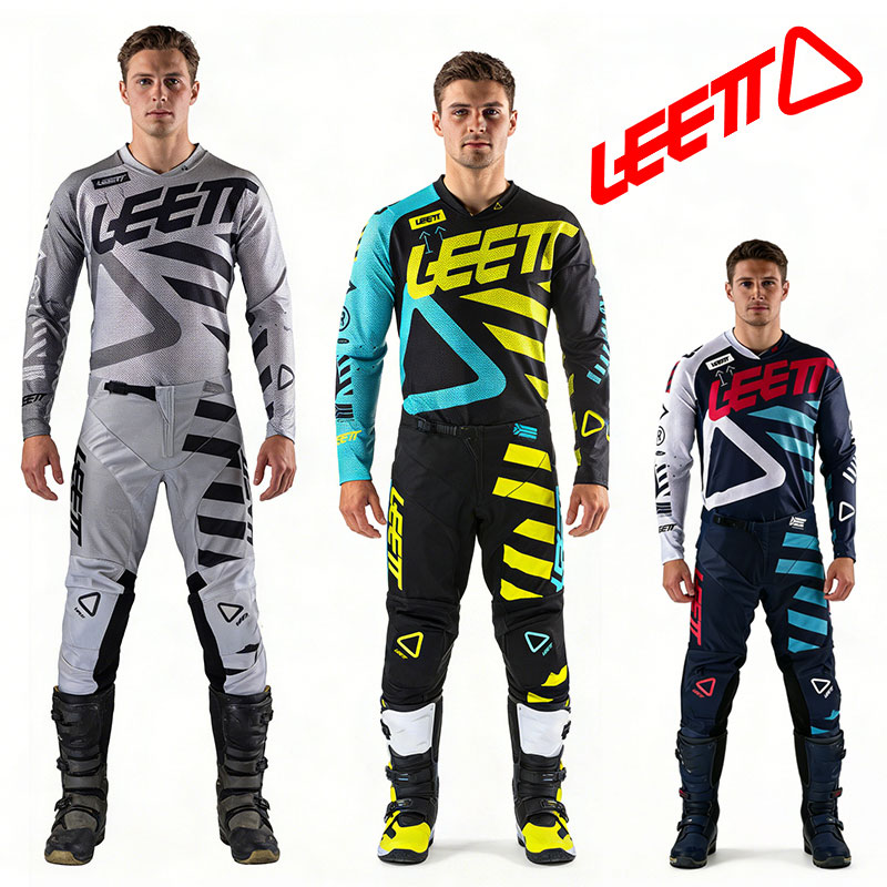 Cycling Gear Pants - Set di Abbigliamento per Motocross Grigio,