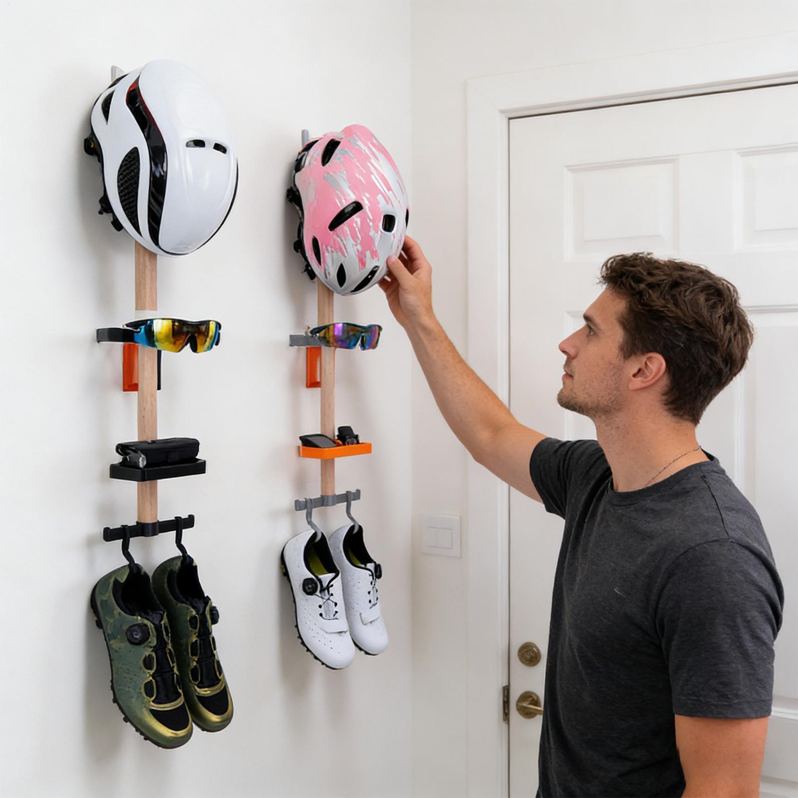 Cycling Gear Wall Organizer - Organizzatore Verticale per Attrezzatura da Ciclismo,