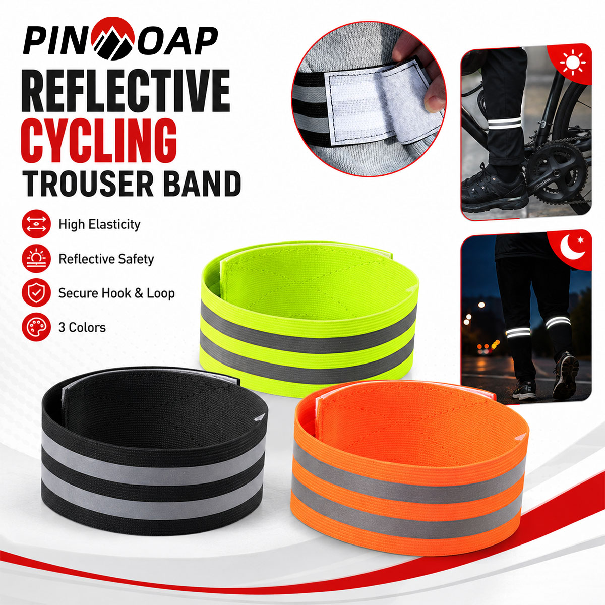 Cycling Gear Pants - PINMOAP 1/2PCS Fascia per Pantaloni da